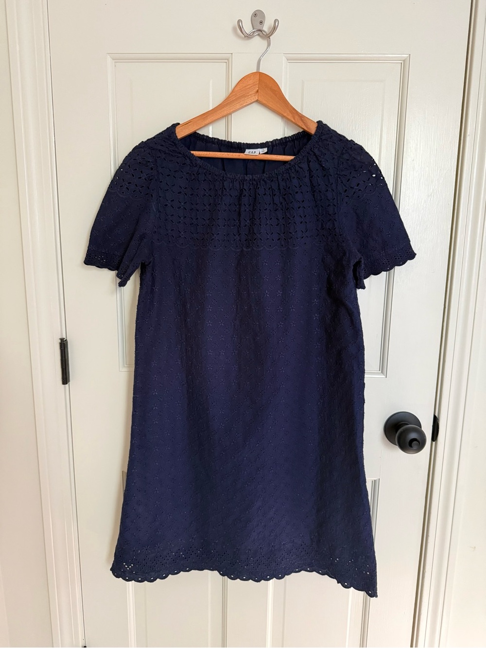 GAP Navy Eyelet Mini Dress